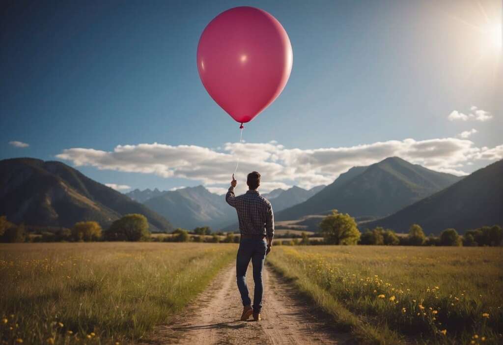 Emotional Release Weight Loss man holding a balloon